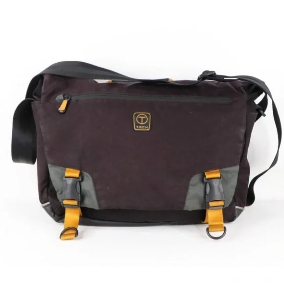 Tumi T-Tech Spell Out Crossbody Messenger Bag Briefcase Carry On Travel Black