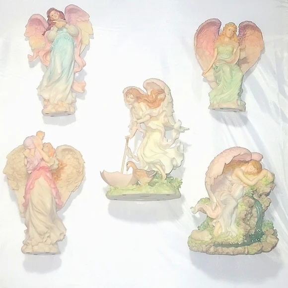Seraphim Classics Collection Lot Bundle of 5 Porcelain Angel Figurines Vintage