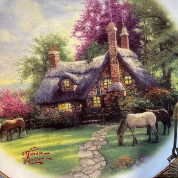 Thomas Kinkade A Perfect Summer Day Teacup & Saucer Set Teleflora 2003