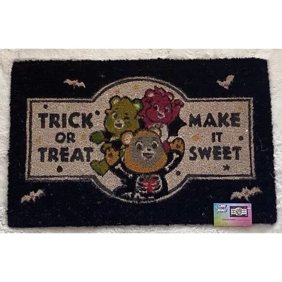 Care Bears Halloween Trick Or Treat Make It Sweet Outdoor Coir Door Mat 18 X 28”