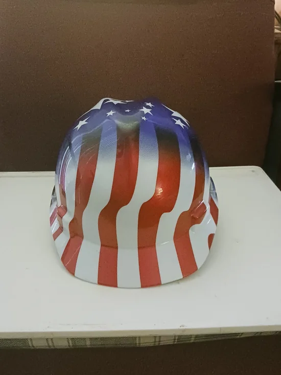 Patriotic Red White Blue Party Hard Hat - USA Flag Design