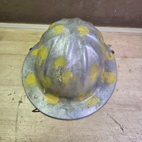 Vintage B.F. McDonald Co. Aluminum Hard Hat Los Angeles USA 1940's?