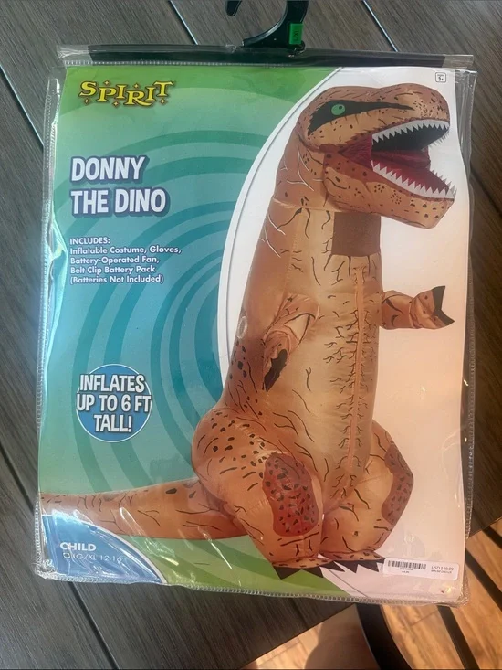 Spirit Donny The Dino Inflatable Costume - Brown