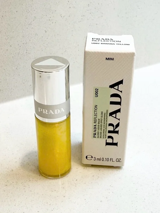 PRADA Reflection Glossy Liquid Balm in Banana Yellow Mini / Travel Size
