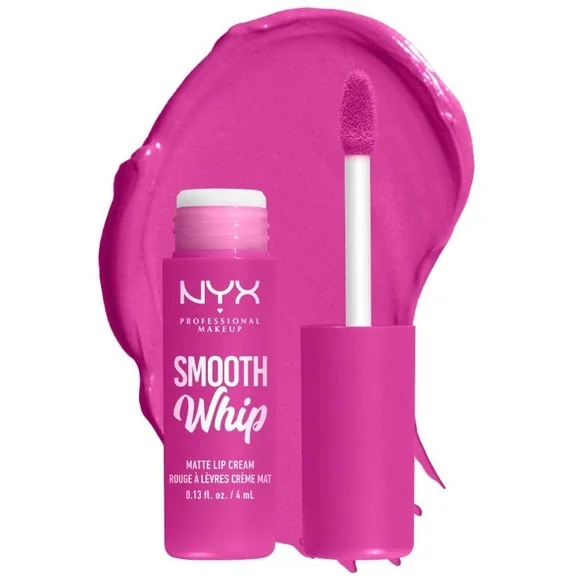 NYX Smooth Whip Matte Lip Cream Pom Pom‎ Pink 0.13oz 3 Pack Bundle
