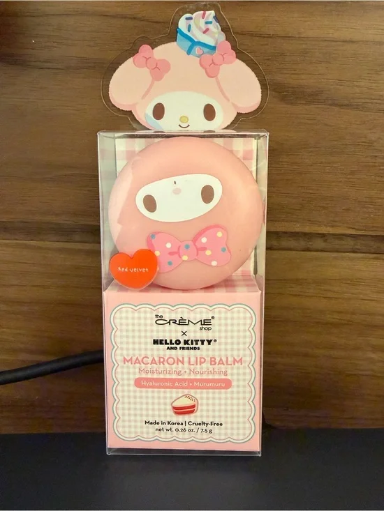 The Crème Shop x Hello Kitty Macaron Lip Balm - Pink (Red Velvet)