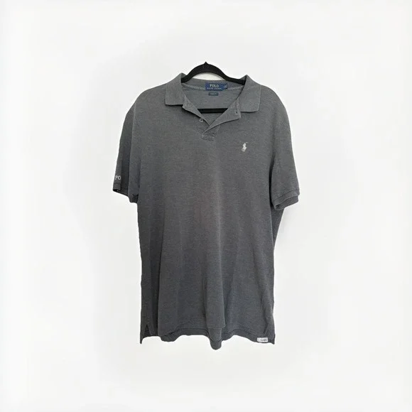 Polo‎ Ralph Lauren Classic Fit Polo Shirt Mens Large Charcoal Gray Cotton Pony