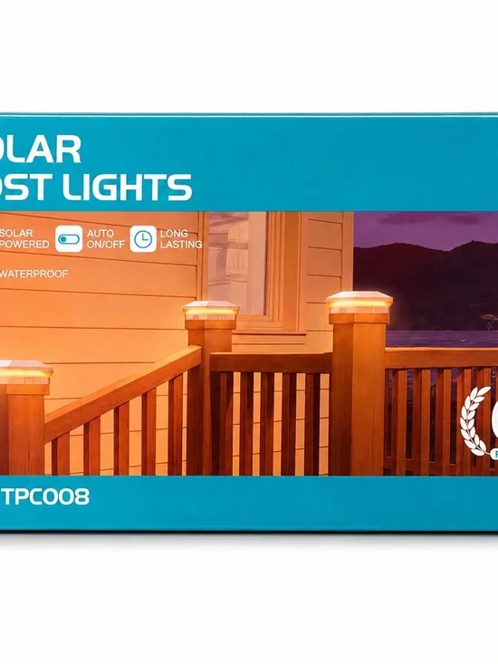 6Solar Post Lights - Warm White Outdoor Deck Lighting