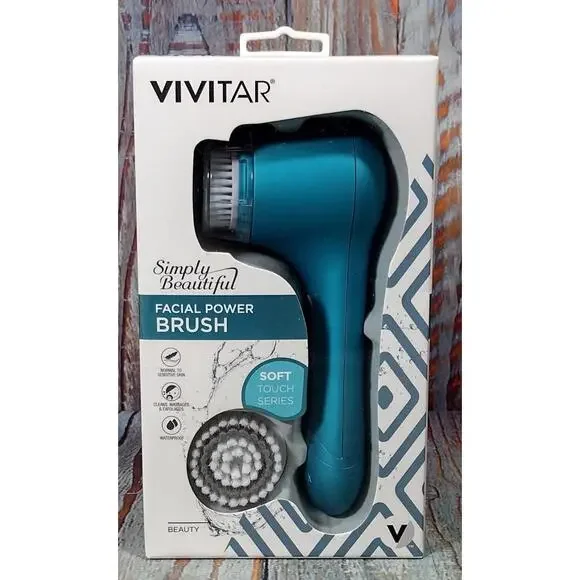 Vivitar Facial Power Brush - Waterproof Cordless Cleansing Brush for Normal to O