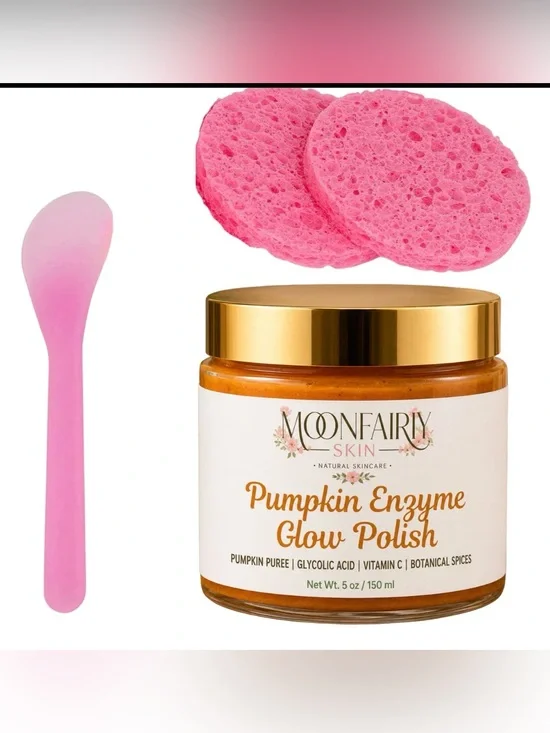 Pumpkin Enzyme Glow Polish - Pink Accessories- for acne and rough dull skin