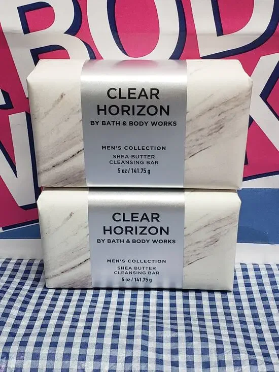BBW Clean Horizon Men's Collection Shea Butter Cleansing Bar Soap Set of 2