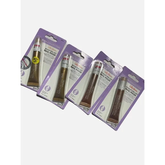 Sally Hansen Nail Mask Set Women 8ml Gold Hydrate Revive Spa Collection 4 Pack