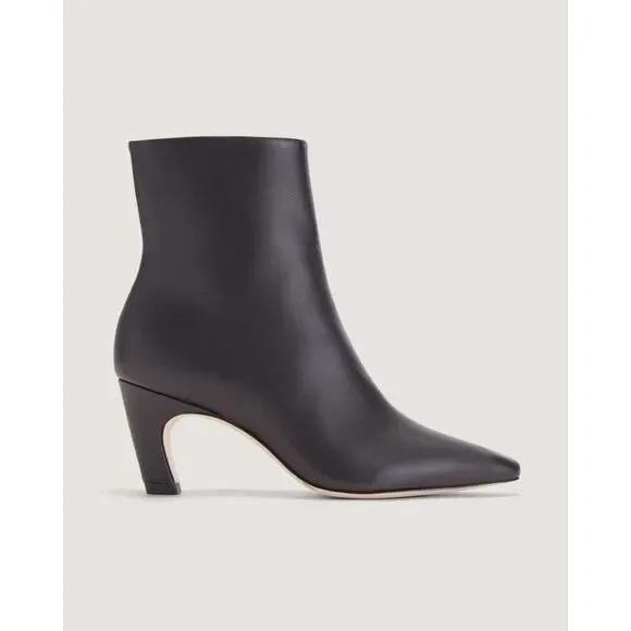 Everlane Black Banana Heel Boot Leather Pointed Toe Ankle Size 8 NWB