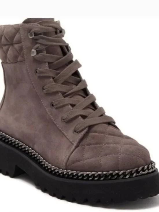 Vince Camuto • Drak Gray Lace Up Suede Boots