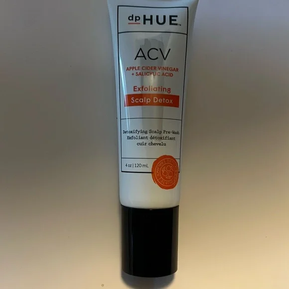 dpHUE ACV Exfoliating Scalp Detox - White & Black Tube with Orange Accents