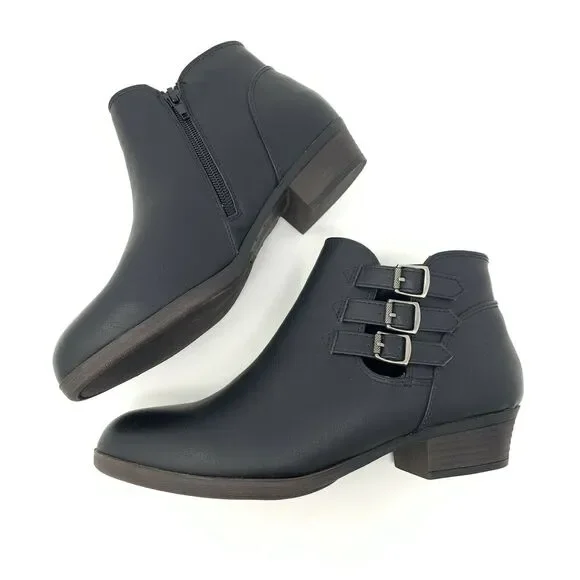 Sugar Tikki Dress Block Heel Ankle Boot Side Zip Bootie Women's Size 8.5M‎