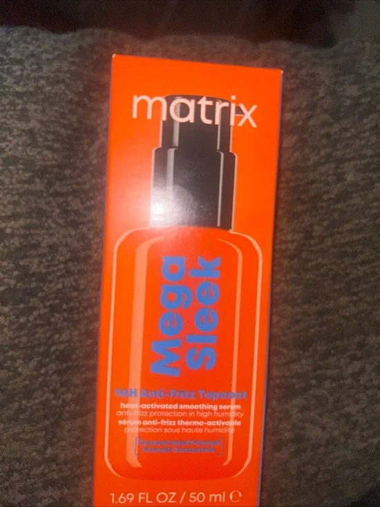 Matrix Mega Sleek 96H Anti-Frizz Topcoat Serum 1.69oz heat-active Smooth & Shine