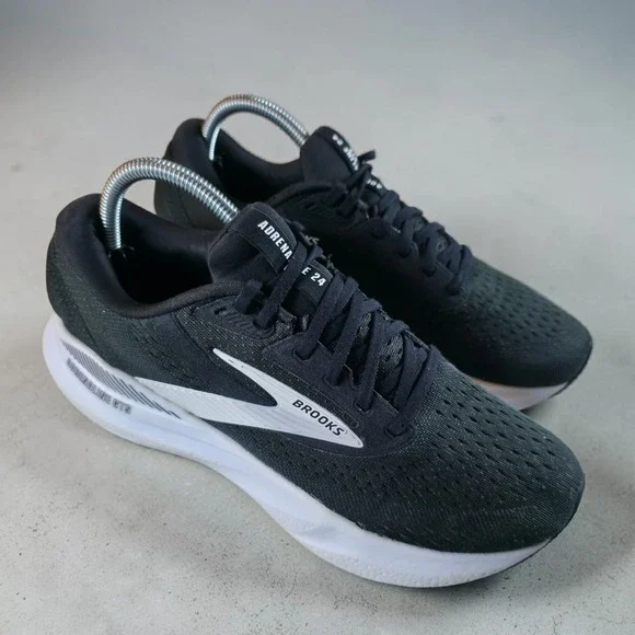 Brooks Adrenaline GTS 24 Mens 8‎ / Womens 9.5 Black Running Shoes 1104371D087