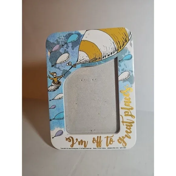 Dr. Seuss I'm Off to Great Places Ceramic 4x6 Picture Frame