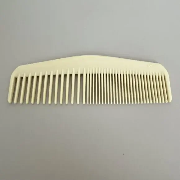 Vintage Goody Large comb 7 inches off‎ white Retro Props Wide tooth 80's