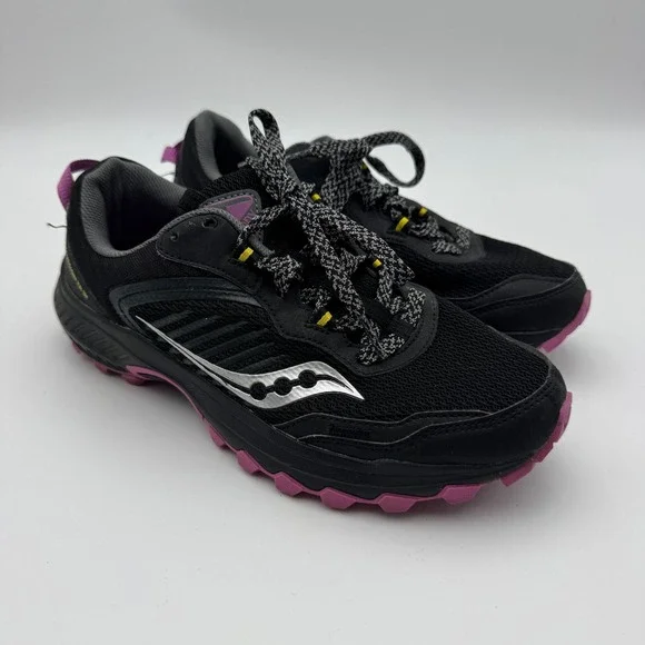 Saucony Excursion TR15 Womens Trail Running Shoes Black Fuchsia S10669-34‎ 9.5