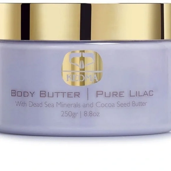 KEDMA Body Butter Lilac 8.8 ounces New Dead Sea Minerals Cocoa Seed Butter