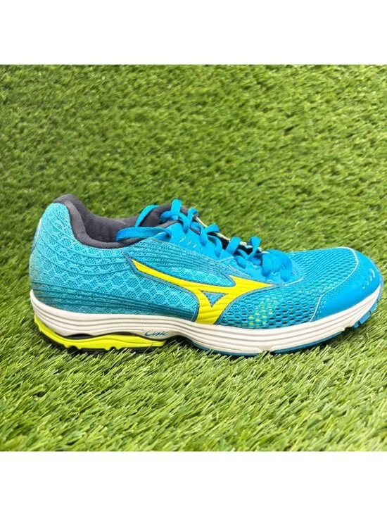 Mizuno Wave Sayonara 3 Womens Size 7 Blue Yellow Athletic Running Shoes Sneakers