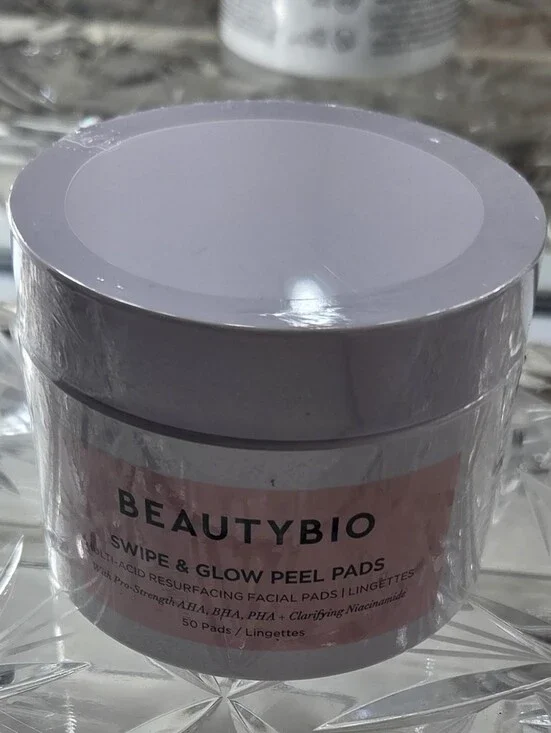 BeautyBio Swipe & Glow Peel Pads 50 Count NEW SEALED AHA BHA PHA