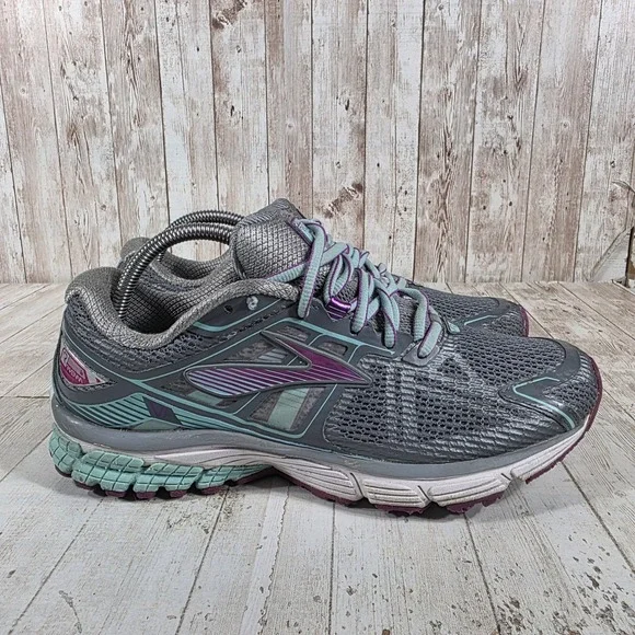 Brooks Ravenna 8 Womens Grey Purple Running Shoes 1201821B037 Size 10 Medium B