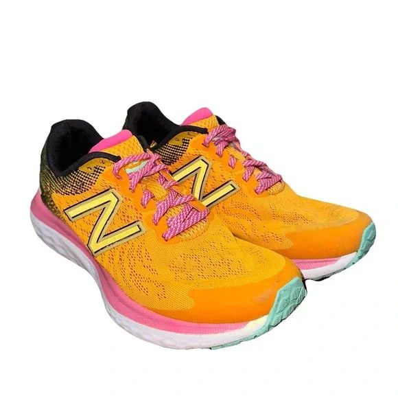 New Balance 680v7 Fresh Foam W680YW7 Low Orange Pink Running Shoes‎ Women's 6
