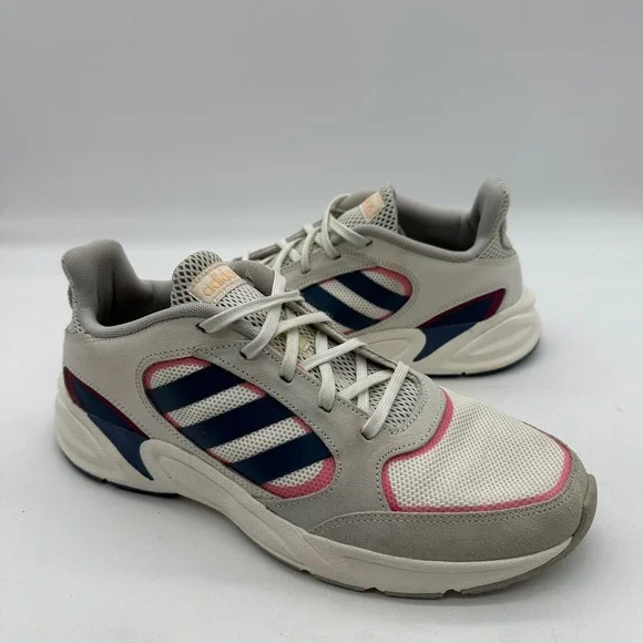 Adidas EE9907 Women 11 Sneakers Grey Navy Pink Grand Court Base‎ Athletic Shoes