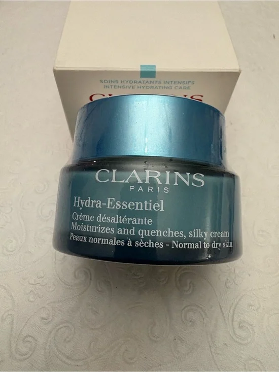 Clarins Hydra-Essentiel Moisturizer Jar - Teal Blue