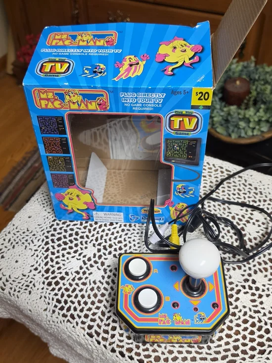 Ms. Pac-Man 1993 Blue Mini Arcade Joystick Controller