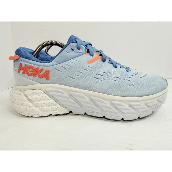 HOKA Gaviota 4 Women's 9B Blue Fog Plein Air Running Shoes 1123199 BFPA
