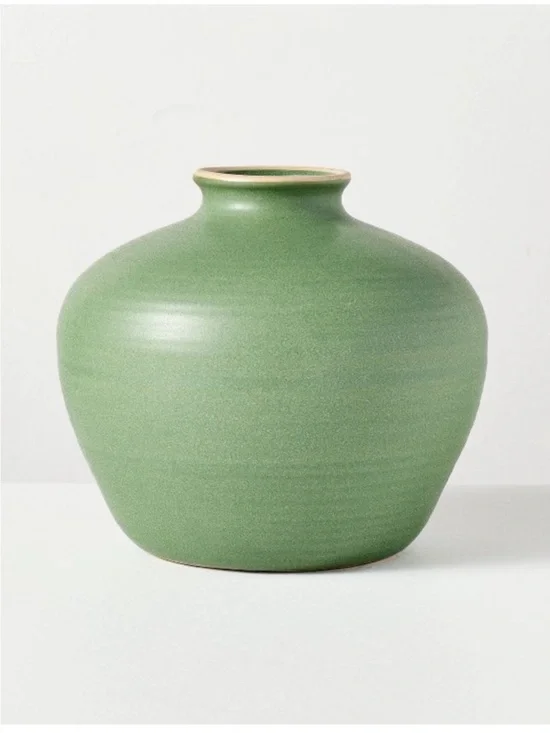 Hearth & Hand with Magnolia Green Ceramic Decorative Vase NEW