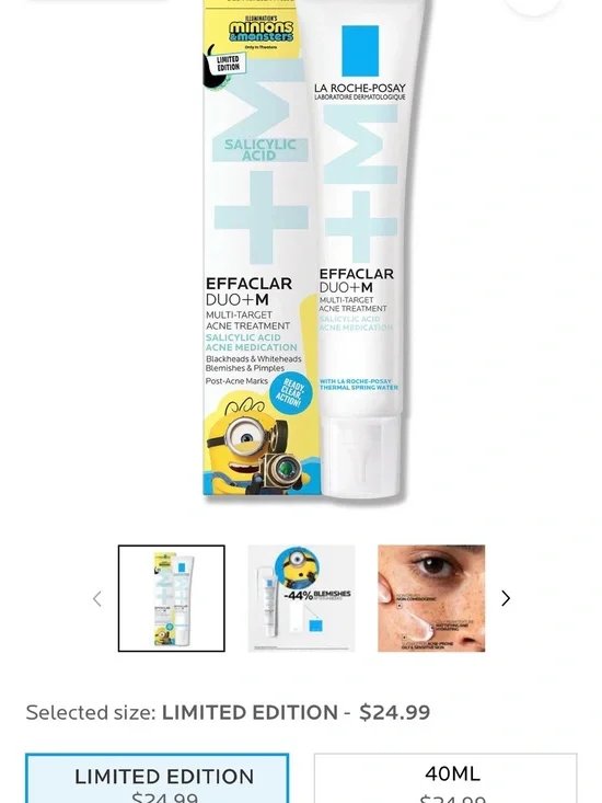 New La Roche-Posay Effaclar Duo+M Acne Treatment – Yellow Minions Edition