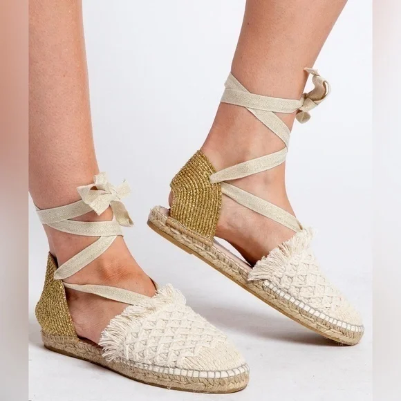 Free People VIDA ESPADRILLE WRAP Sandals, NIB Size EU 37