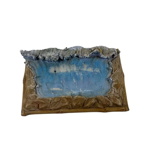 Village Surfin Safari Soap Dish Unisex OS Blue Good Ocean Wave 3D Resin 86646