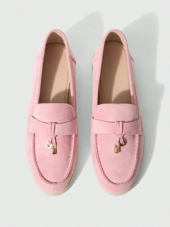 pink Powder Business Casual Women's Flat Loafer Shoes