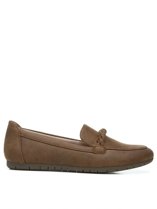 LifeStride Drew Slip-On Loafer Moccasin in Brown Tan Women's size 6.5 M