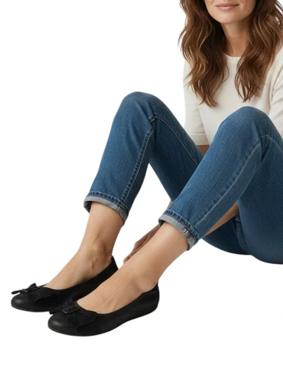 ABEO B.I.O. System Tabitha Bow Accent Ballet Flats Size 7.5
