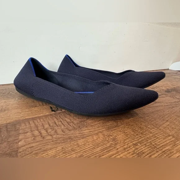 New Rothy's The Point‎ Maritime Navy Flats Women's Size 8.5 M