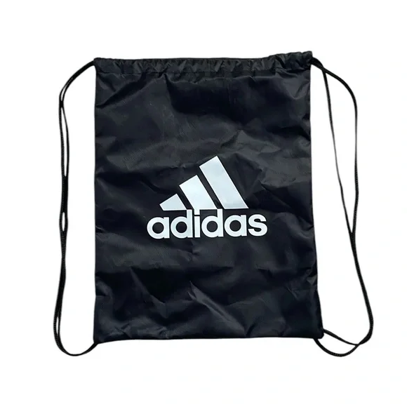 Adidas Tiro‎ gymsack cinch close backpack sack pack. Black and white.