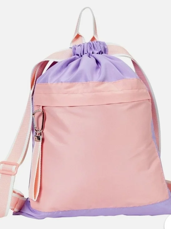 Pastel Pink & Lavender Thirty-One Cinch Backpack