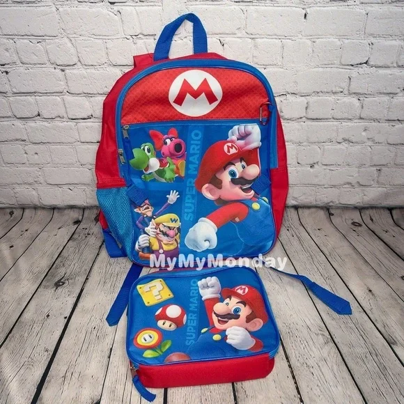 Mario Backpack and Lunch Bag
