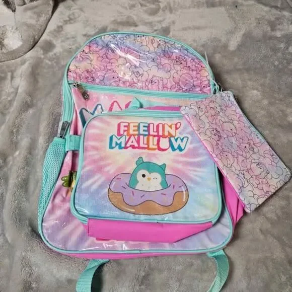 Feelin’ Mallow Kids Backpack + Matching Pouch Pastel Unicorn