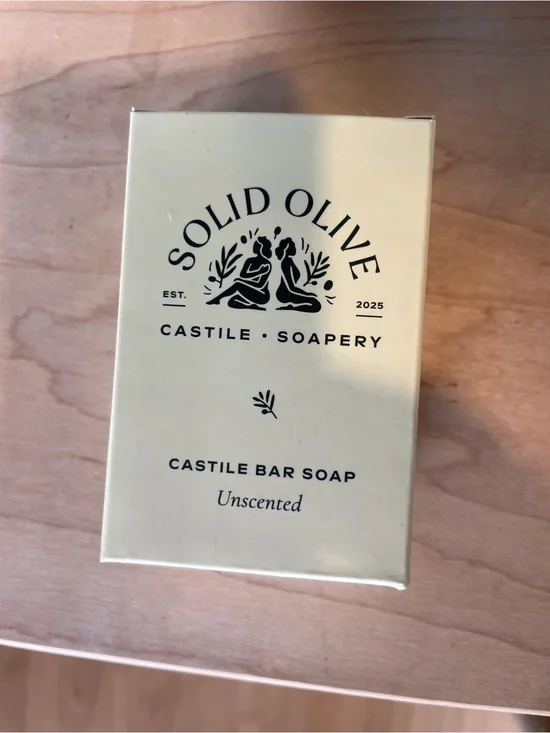 Solid Olive Castile Bar Soap- unscented