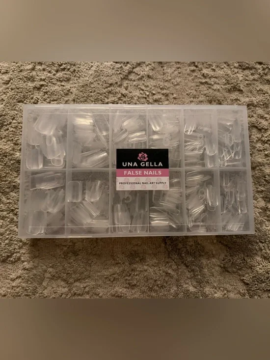 Una Gella Clear False Nail Tips Storage Set - Professional Nail Art Organizer