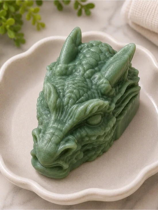 coconut SOAP dragon head 3x3in 10oz donkey milk based