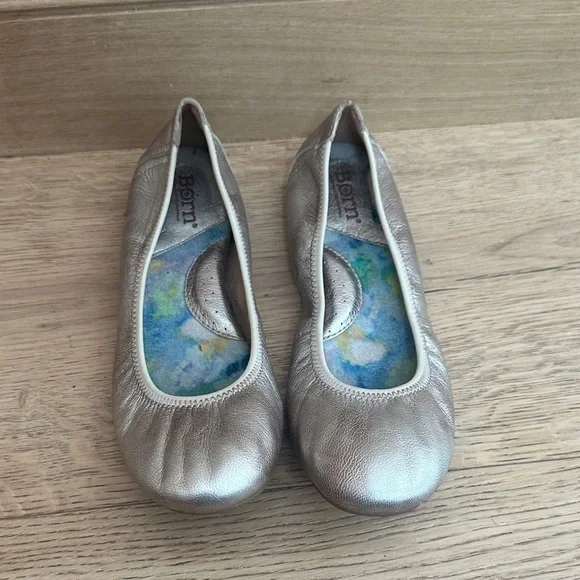 Born Metallic Ballet Flats 6.5 women’s